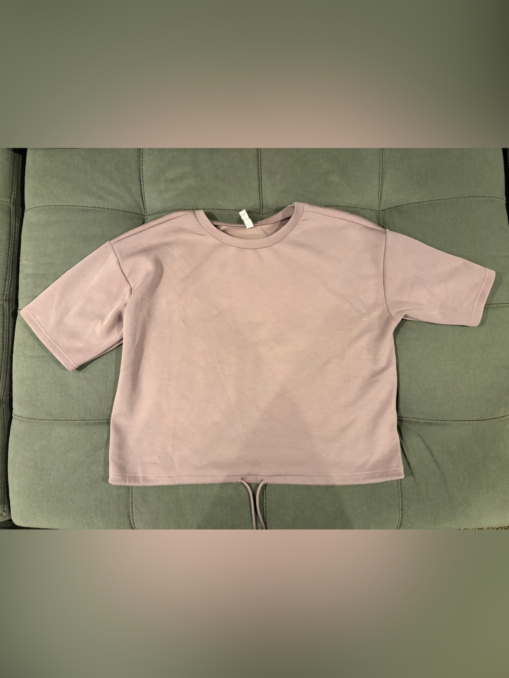Zella Short-Sleeve Drawstring Tee - Dusty Pink